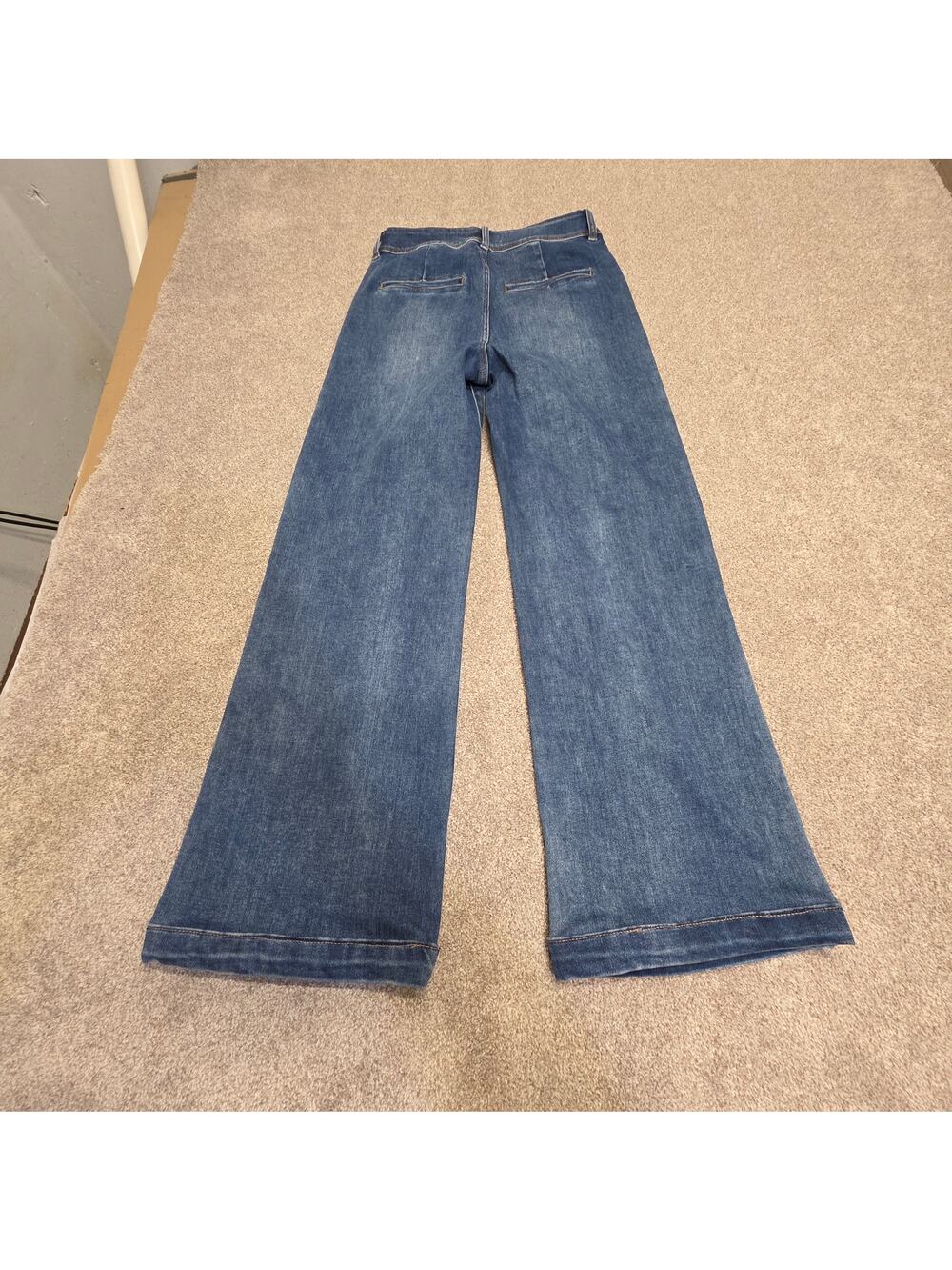 Baggy Loose Relaxed Barrel Risen Jeans Wide Leg High Rise Medium Wash 7/28 Boho